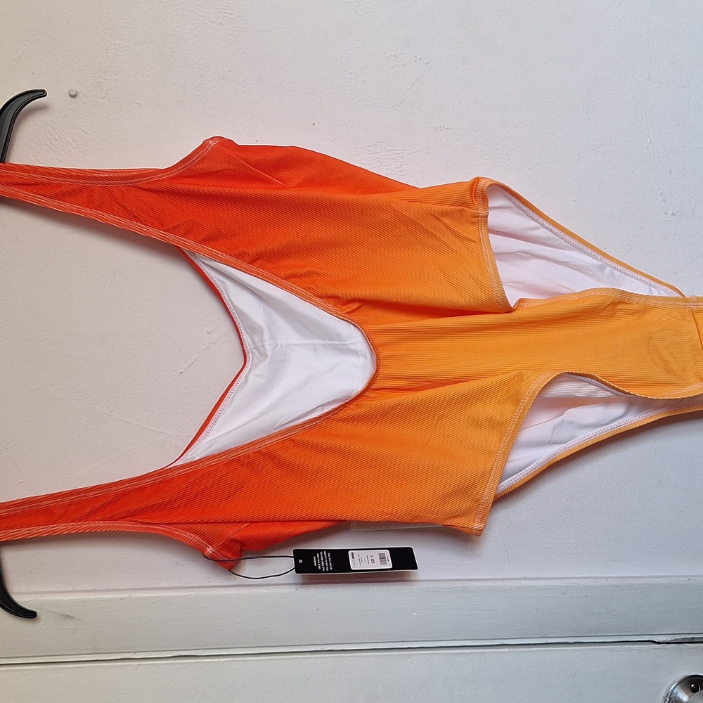 Lillian Ombre 1 Piece Swimsuit - Orange/combo - 1X - Picture 10 of 12